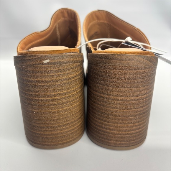 Universal Thread Tess Patchwork Mules Women 8 Brown Suede Block Heel Platform - Picture 7 of 15